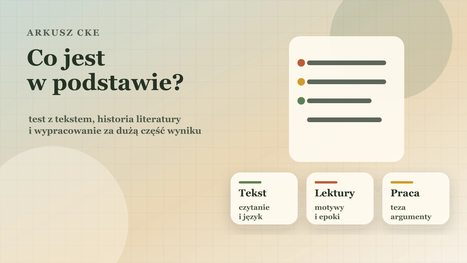 Schemat arkusza matury z polskiego na poziomie podstawowym